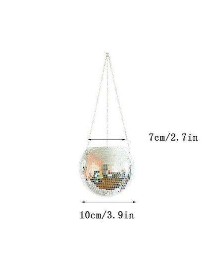 Disco-Inspired Hanging Planter for Chic Greenery Accent