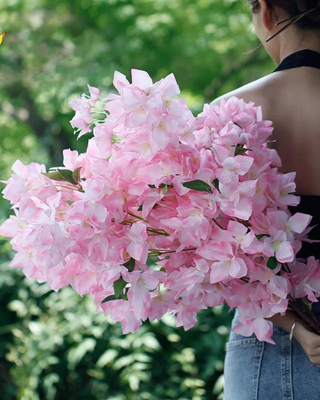 Stunning 100CM Silk Cherry Blossom Bouquet for Home and Event Decoration