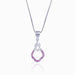 Exquisite Sterling Silver Diamond Necklace - A Timeless Elegance for Women