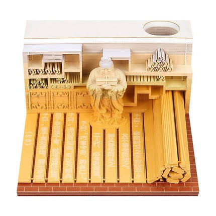 Luxurious 3D LED Memo Pad Calendar: Exquisite Paper Gift Set for the Discerning Individual