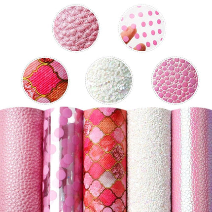 Elegant Pink Lychee Glitter Faux Leather Craft Sheets for Stunning DIY Projects
