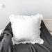 Elegant Reversible Ruffle Pillowcase Set - White, Pink, Gray - 45x45cm
