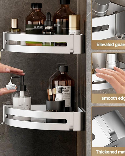 Aluminum Corner Shelf Rack with Versatile Dual Installation Options