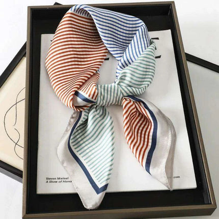 Elegant Leopard Print Silk Scarf - Premium Women's Fashion Accessory