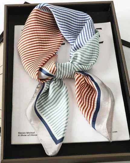 Elegant Leopard Print Silk Scarf - Premium Women's Fashion Accessory