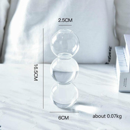 Handcrafted Nordic Bubble Glass Vase: Elegant Floral Display for Modern Homes