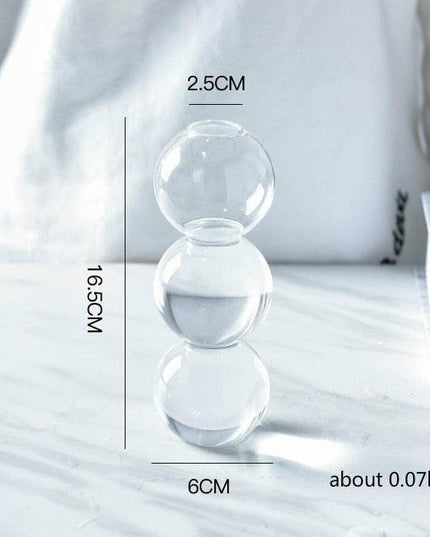 Handcrafted Nordic Bubble Glass Vase: Elegant Floral Display for Modern Homes