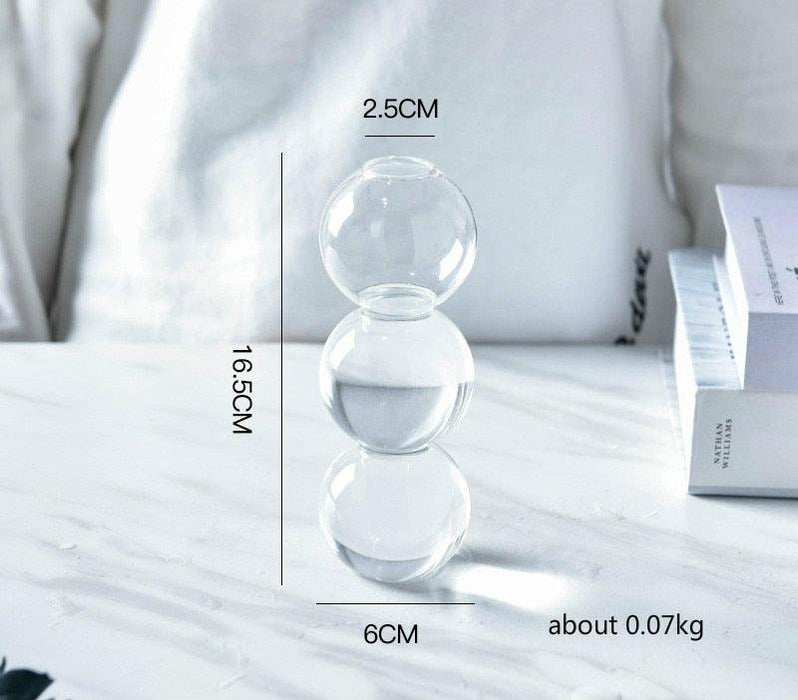 Artistic Nordic Glass Bubble Vase: Stylish Flower Arrangement Accent