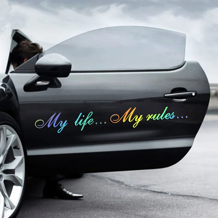 Sophisticated Life Statements Collection: High-Grade Vinyl Sticker Kit for Customizing Your Car