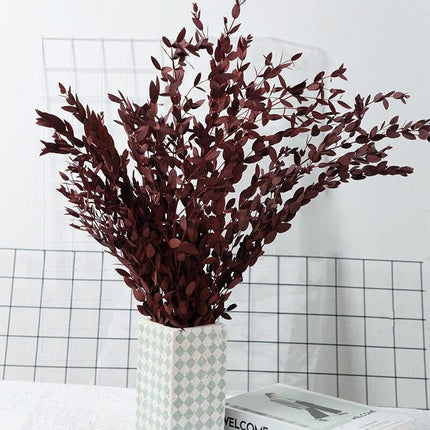 Charming Dried Eucalyptus Millet Leaf Arrangement: A Stylish Home Decor Essential