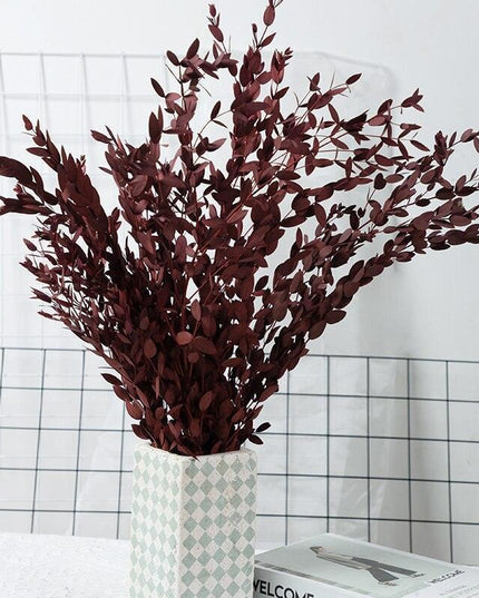 Charming Dried Eucalyptus Millet Leaf Arrangement: A Stylish Home Decor Essential