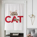 3D Cat Printed Japanese Short Door Curtain with Split Design