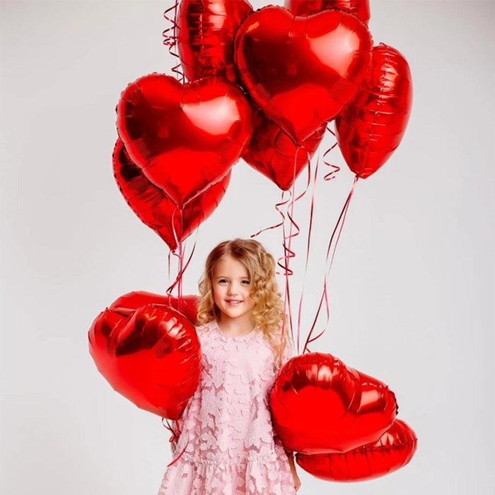 5/10/18/36 inch Red Heart Inflatable Foil Balloons Valentines Day Wedding Decorations Birthday Party Anniversary Globos Supplies