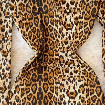 Leopard Elegance: Sleek Bodycon Mini Dress for the Fashion-Forward Woman - Exclusive Spring 2024 Collection