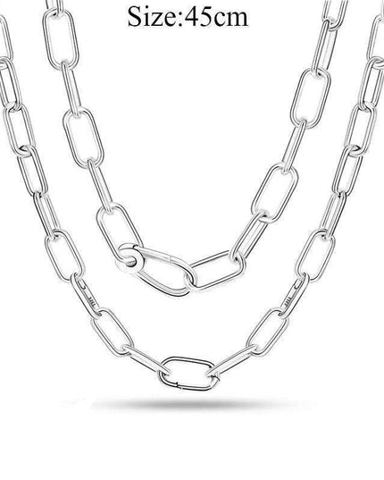 Elegant Customizable 925 Silver O Pendant Necklace for Women - Essential Minimalist Accessory