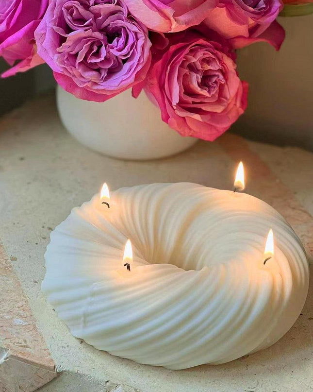 Versatile Circular Silicone Mold for DIY Candles and Treats