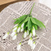 Sunny Yellow Tulip Silk Flower Bouquet - 21 Realistic Artificial Blooms for Elegant Home Decor