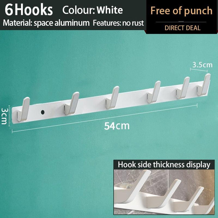 Space-Saving Aluminum Hook Organizer: Efficient and Stylish Storage for Any Room