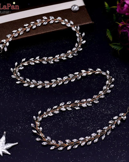 Elegant Silver Water Drop Rhinestone Bridal Headpiece