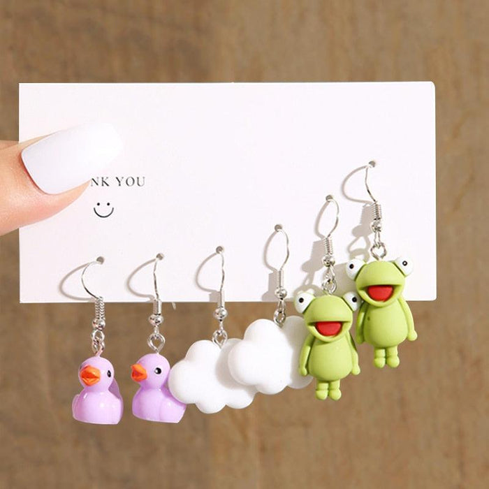 Playful Creatures Earring Set - A Fun Twist for Your Style