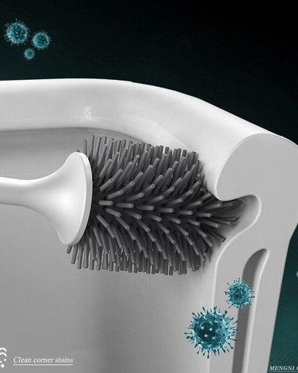 Premium Silicone Toilet Brush Set with Quick-Dry Technology and Adaptable Installation Choices