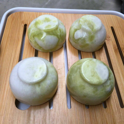 Elegant Jade Teacups Set for Authentic Gongfu Tea Ceremonies