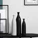 Exquisite Black Ceramic Vase with Sleek Tall Neck and Flexible Size Options