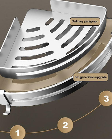 Aluminum Corner Shelf Rack with Versatile Dual Installation Options