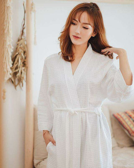 Couples' Elegant Cotton Kimono-Style Lounging Set