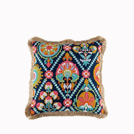 Boho Chic Floral Lumbar Pillow Cover - Stylish Home Decor Accent