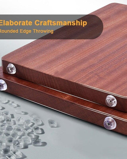 Elegant Ebony Wood Cutting Board Set with Chic Gold Handle - Essential Kitchen Accessory