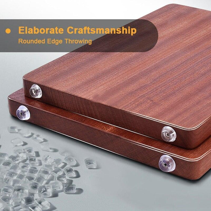 Elegant Ebony Wood Cutting Board Set with Chic Gold Handle - Essential Kitchen Accessory