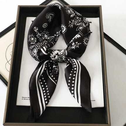 Elegant Leopard Print Silk Scarf - Premium Women's Fashion Accessory