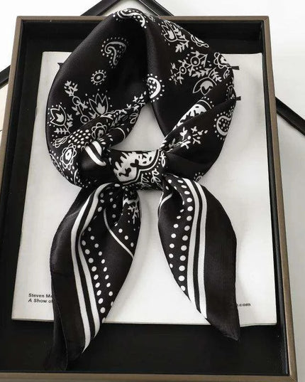 Elegant Leopard Print Silk Scarf - Premium Women's Fashion Accessory