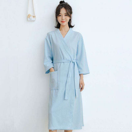 Couples' Elegant Cotton Kimono-Style Lounging Set