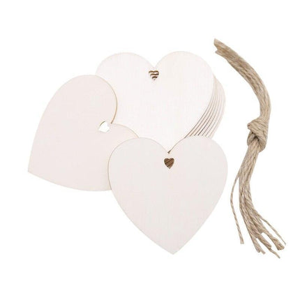 Wooden Snowflake Chip Ornaments - Cheerful Set of 10 for Holiday Celebrations