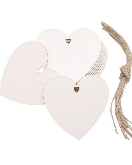 Wooden Snowflake Chip Ornaments - Cheerful Set of 10 for Holiday Celebrations