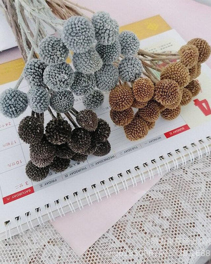 Elegant Golden Ball Dried Flower Set - 20pcs for Home and Wedding Decoration