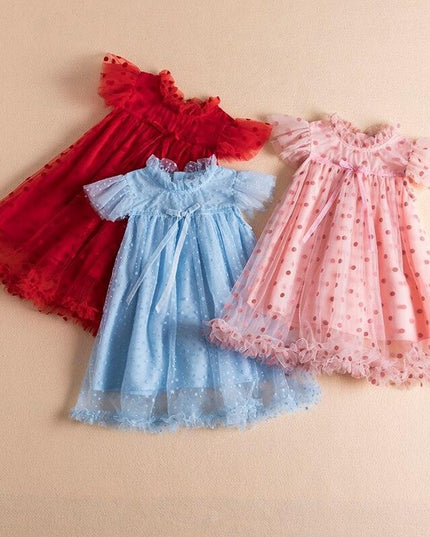 Adorable Pink Polka Dot Dress for Toddler's Celebratory Moments