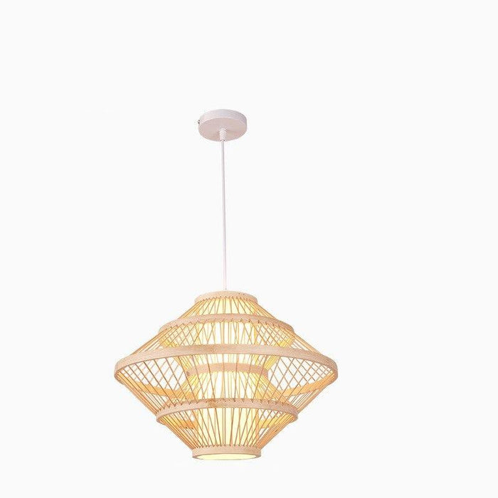 Bamboo Hand-Woven Ceiling Chandelier for Home and Garden Decor