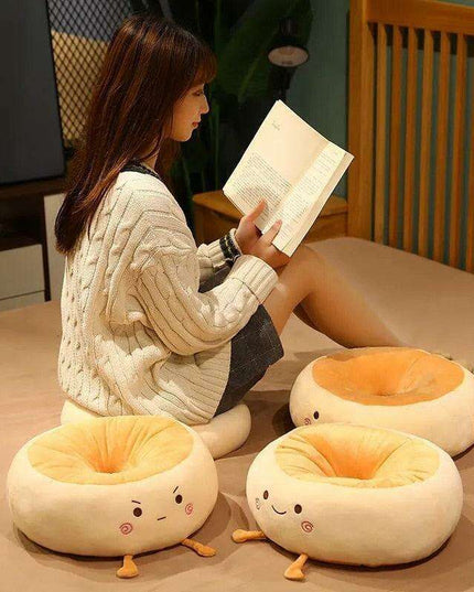 Bread Loaf Plush Comfort Cushion - Ideal for Relaxation, Travel, and Home Use
