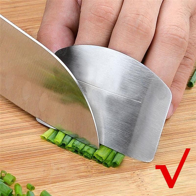Stainless Steel Finger Guard Vegetable Cutter for Safe Kitchen Prep
