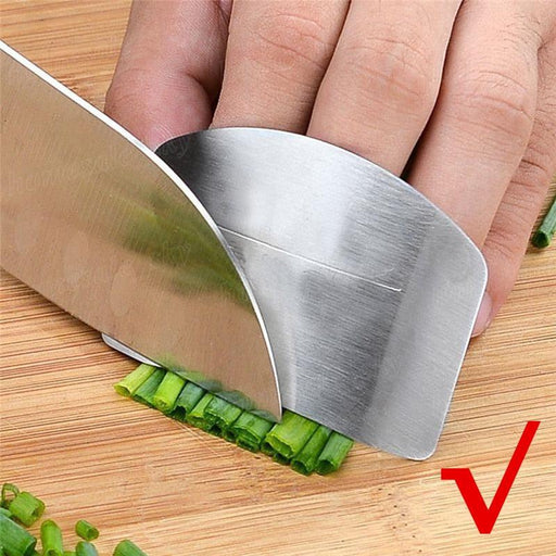 SafeSlice Stainless Steel Finger Protector for Safe and Effortless Vegetable Cutting