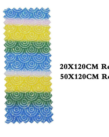 Vibrant Glittery Faux Leather Crafting Roll - Ignite Your Creative Projects