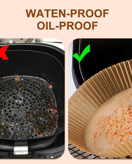 Round Non-Stick Parchment Paper Liners for Effortless Air Fryer Cooking