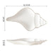 Nordic Conch Shell Ceramic Dinner Plates with Opulent Gold-Brushed Design