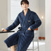 Winter Quilted Robe for Men - Three Layers, Thick Warmth, Velvet Comfort
