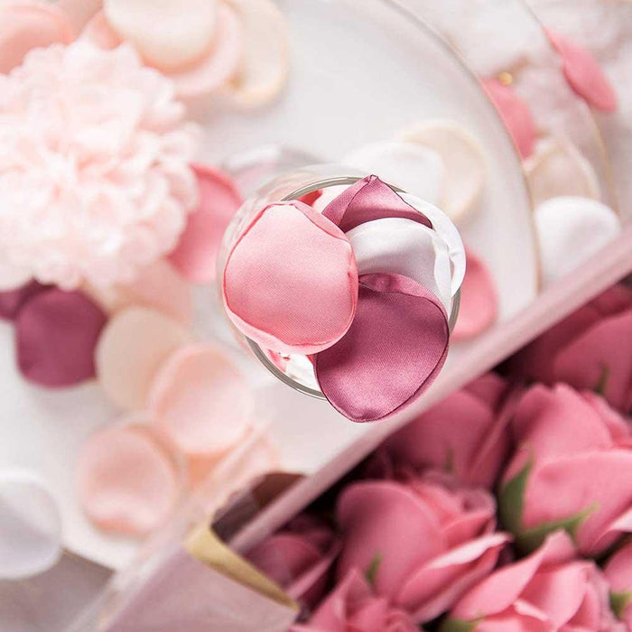 Silk Rose Petals Ensemble - Elegant Floral Décor Set for Weddings and Events