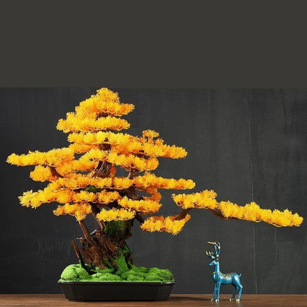 Tranquil Retreat Faux Pine Bonsai - Elegant Zen Decor Element