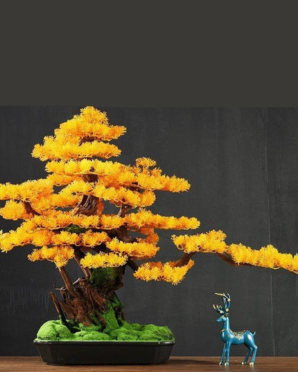 Tranquil Retreat Faux Pine Bonsai - Elegant Zen Decor Element